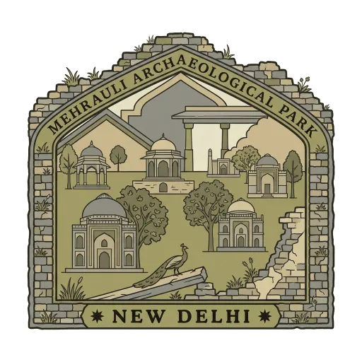 Mehrauli Archaeological Park travel stamp