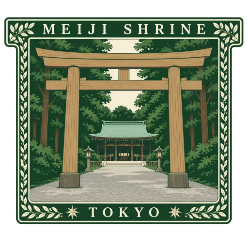 Meiji Shrine travel stamp