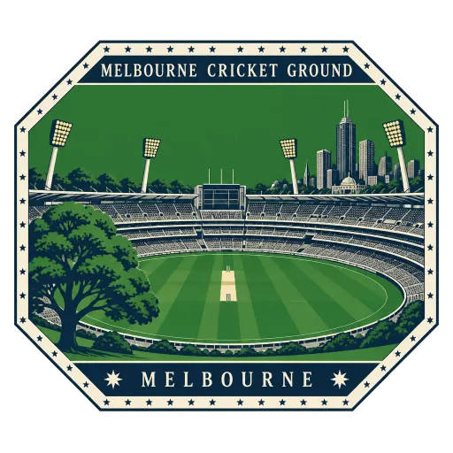Melbourne Cricket Ground travel stamp