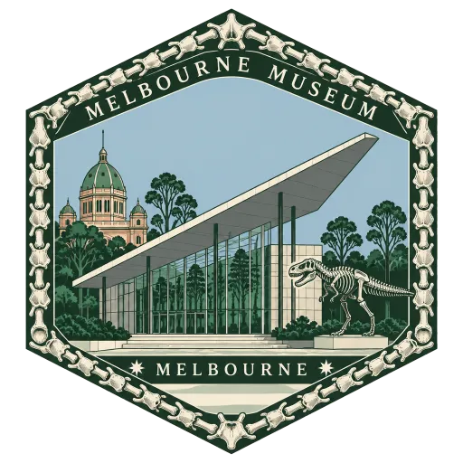 Melbourne Museum travel stamp