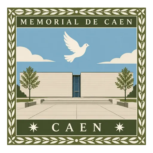 Mémorial de Caen travel stamp