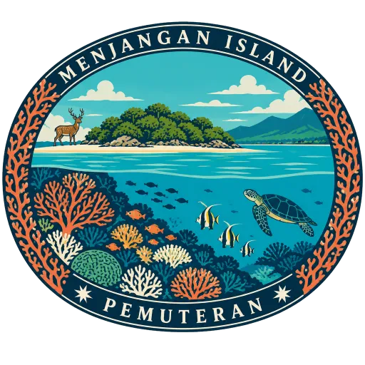 Menjangan Island travel stamp