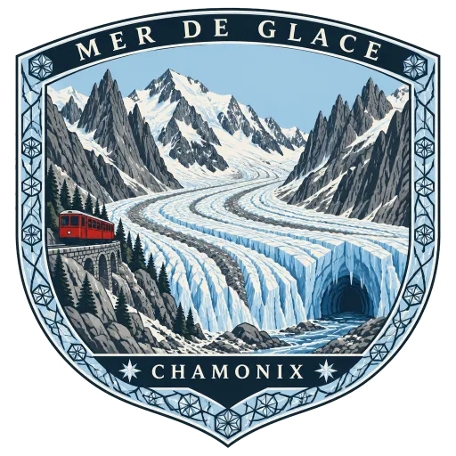 Mer de Glace travel stamp
