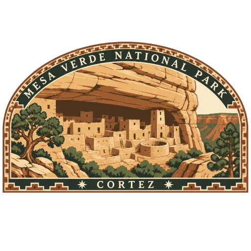 Mesa Verde National Park travel stamp