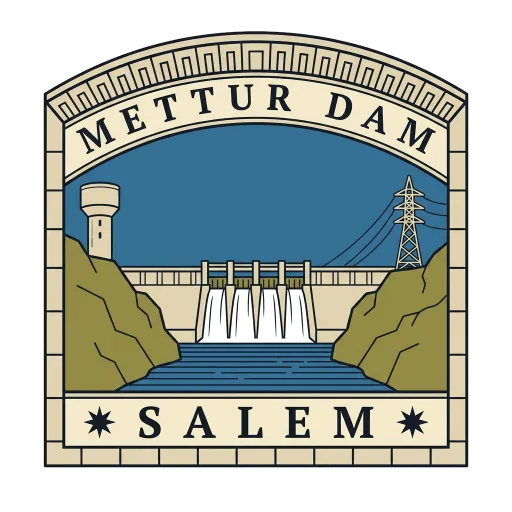 Mettur Dam travel stamp
