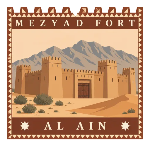Mezyad Fort travel stamp
