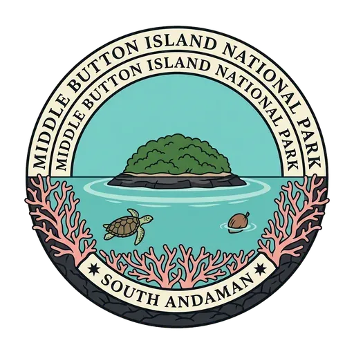 Middle Button Island National Park travel stamp