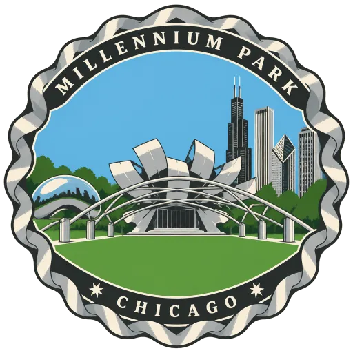 Millennium Park travel stamp