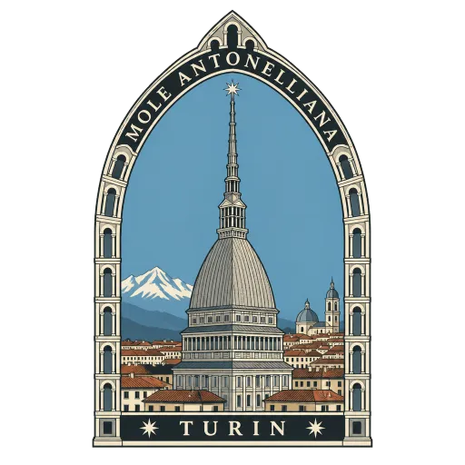 Mole Antonelliana travel stamp