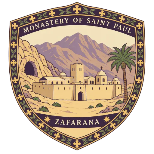 Monastery of Saint Paul travel stamp