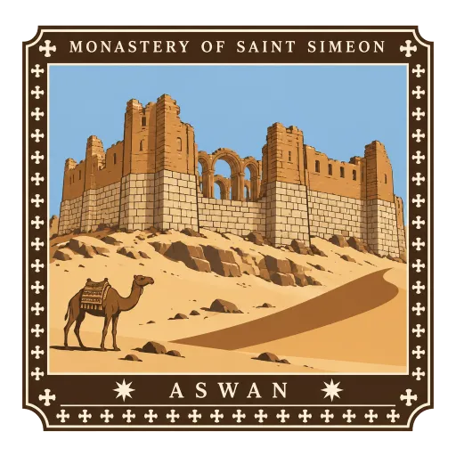 Monastery of Saint Simeon travel stamp