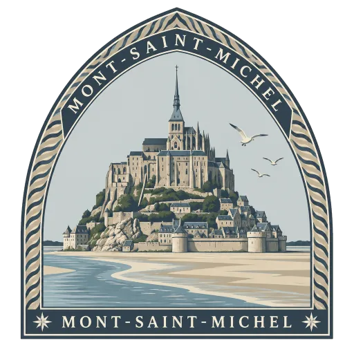 Mont-Saint-Michel travel stamp