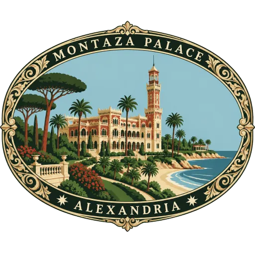 Montaza Palace travel stamp