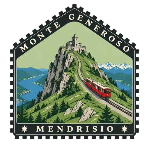 Monte Generoso travel stamp