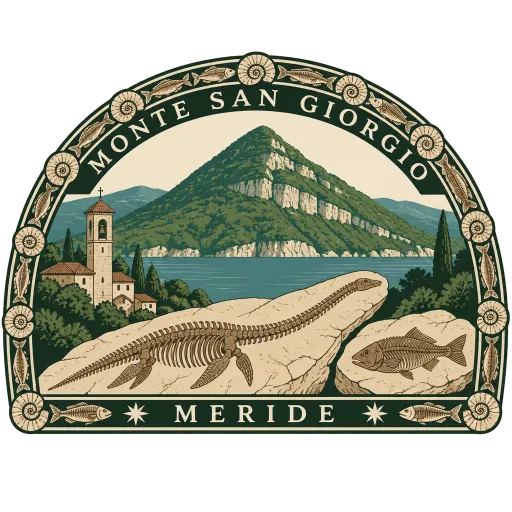 Monte San Giorgio travel stamp