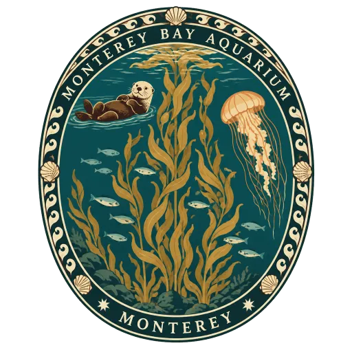 Monterey Bay Aquarium travel stamp