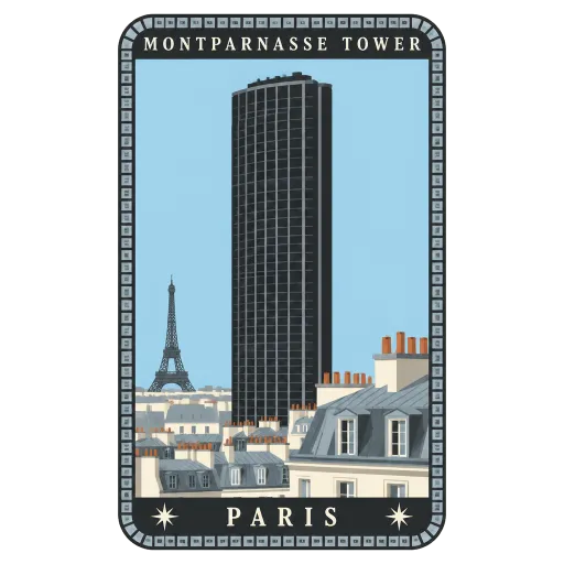 Montparnasse Tower travel stamp