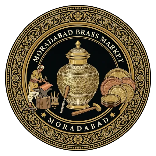 Moradabad Brass Market travel stamp