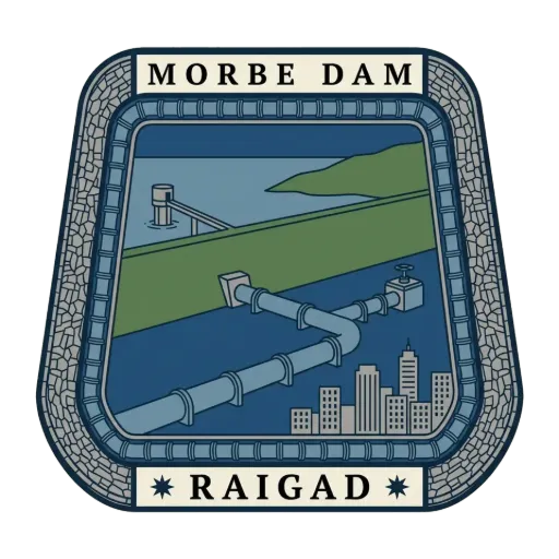 Morbe Dam travel stamp