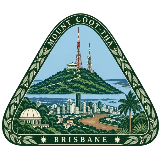 Mount Coot-tha travel stamp