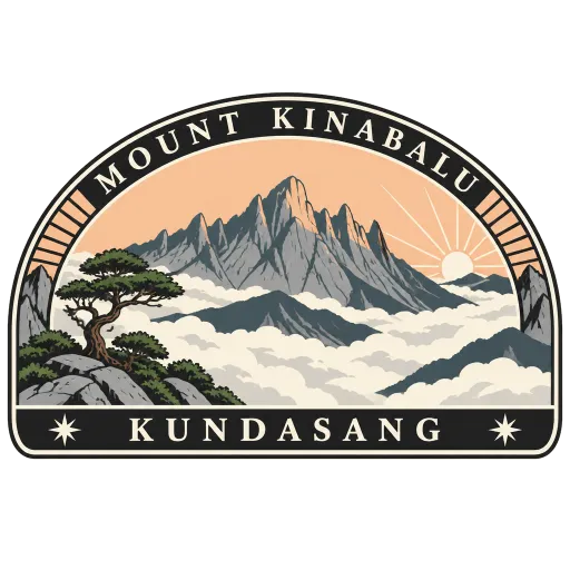 Mount Kinabalu travel stamp