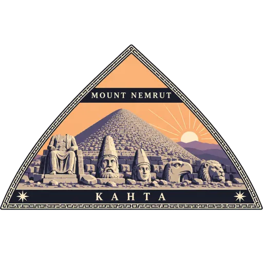 Mount Nemrut travel stamp