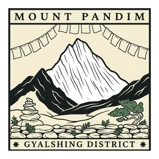 Mount Pandim travel stamp