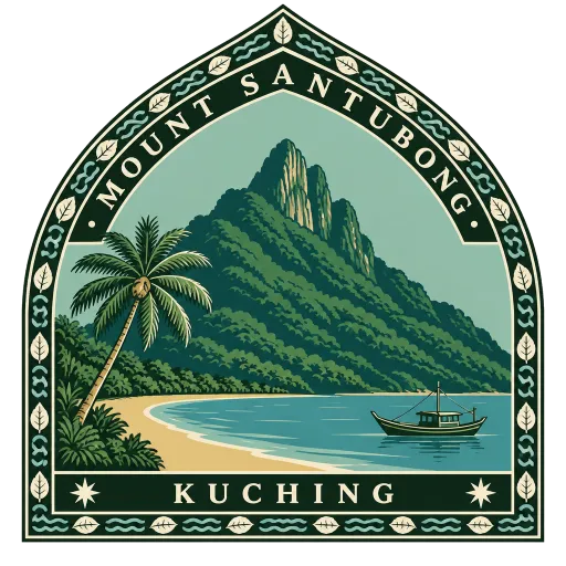 Mount Santubong travel stamp