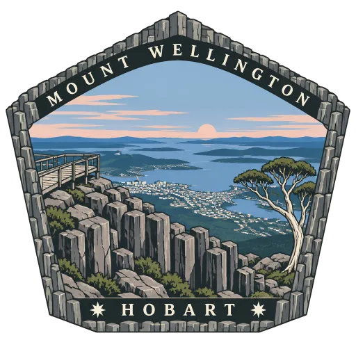 Mount Wellington travel stamp