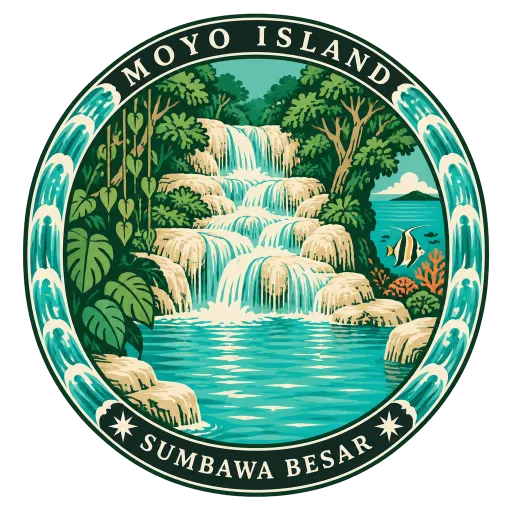 Moyo Island travel stamp