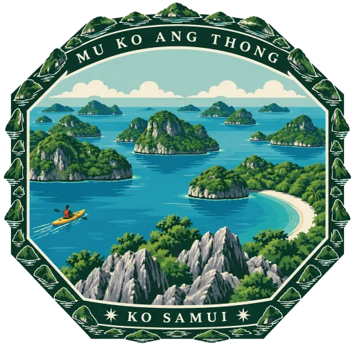Mu Ko Ang Thong National Marine Park travel stamp