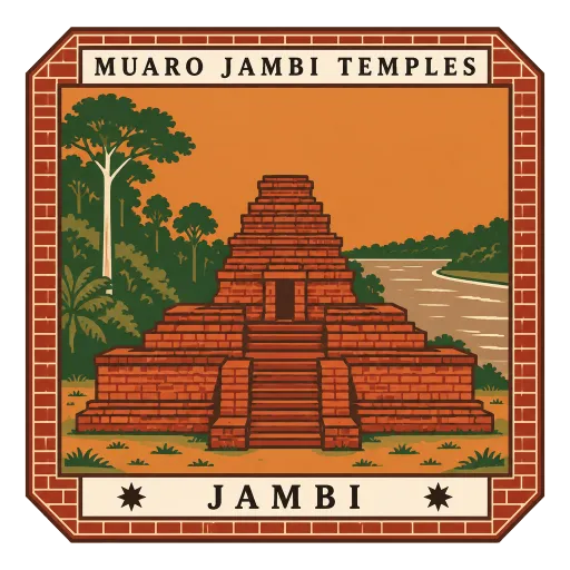 Muaro Jambi Temples travel stamp