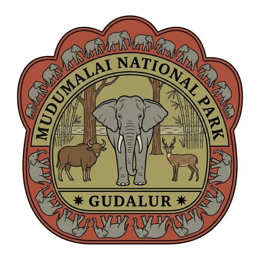 Mudumalai National Park travel stamp