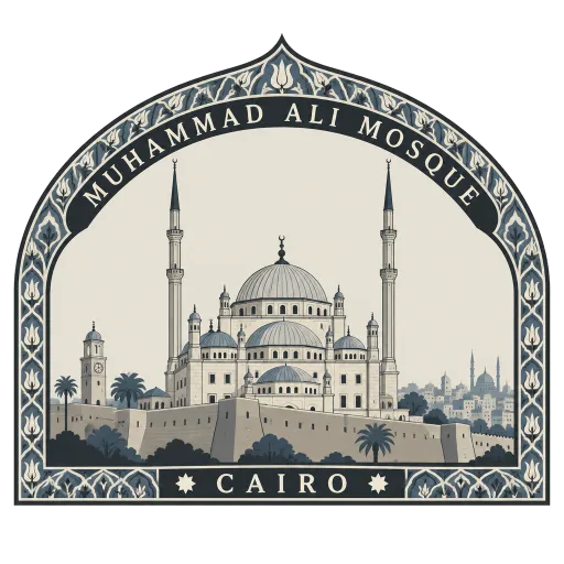 Muhammad Ali Mosque travel stamp