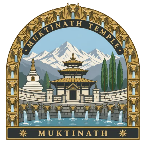 Muktinath Temple travel stamp