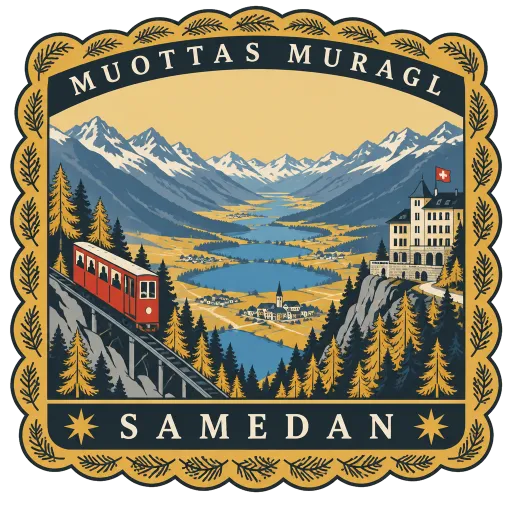 Muottas Muragl travel stamp