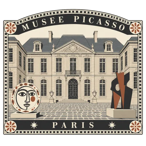 Musée Picasso travel stamp