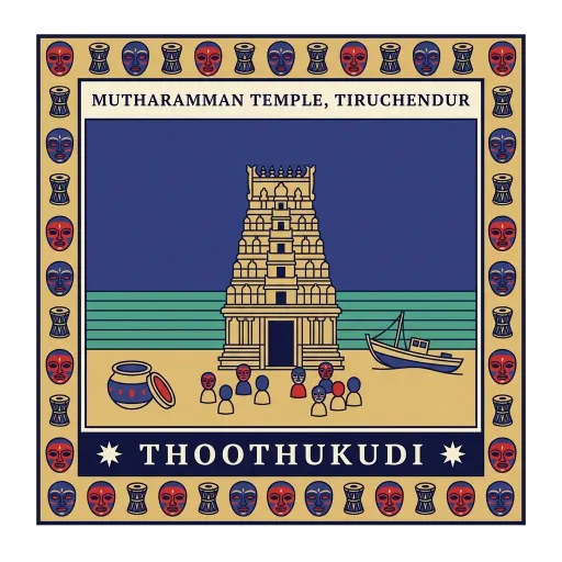 Mutharamman Temple, Tiruchendur travel stamp