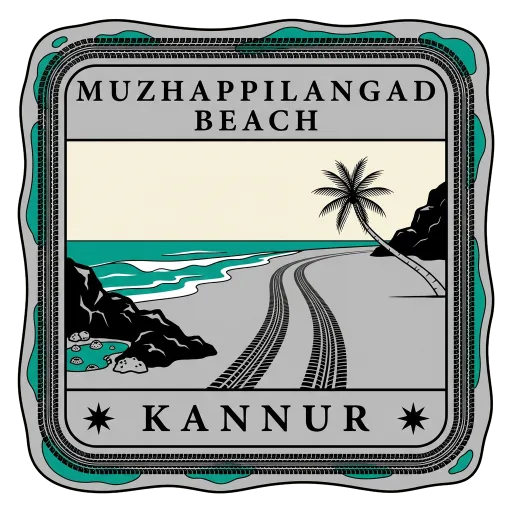 Muzhappilangad Beach travel stamp