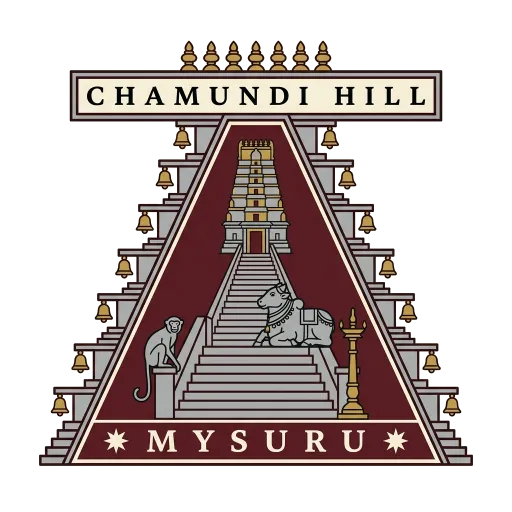 Chamundi Hill travel stamp