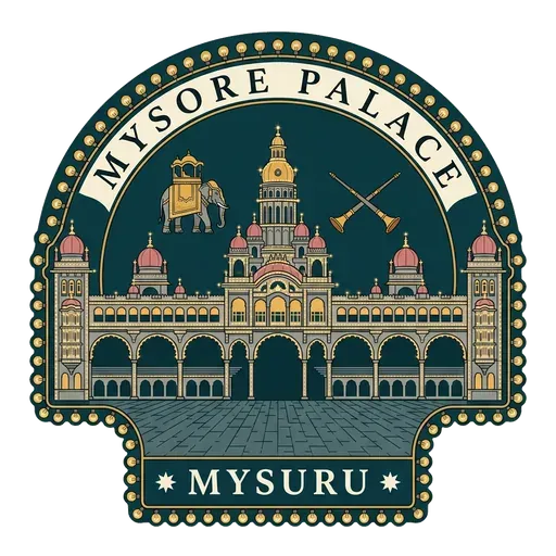 Mysore Palace travel stamp