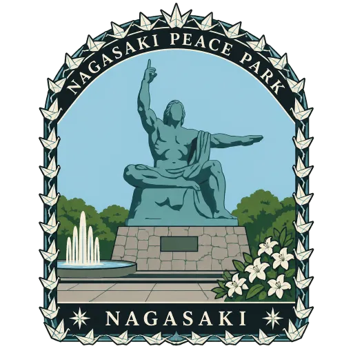 Nagasaki Peace Park travel stamp