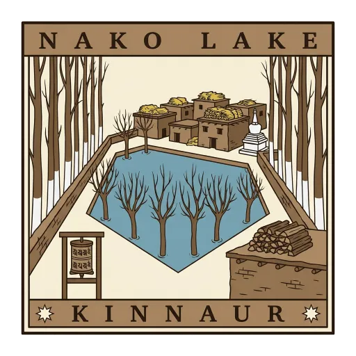 Nako Lake travel stamp