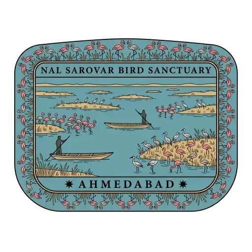 Nal Sarovar Bird Sanctuary travel stamp