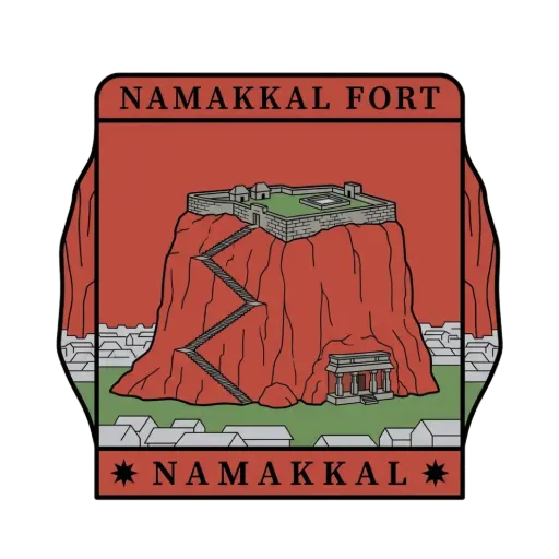 Namakkal Fort travel stamp