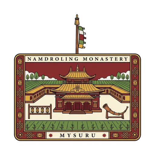 Namdroling Monastery travel stamp