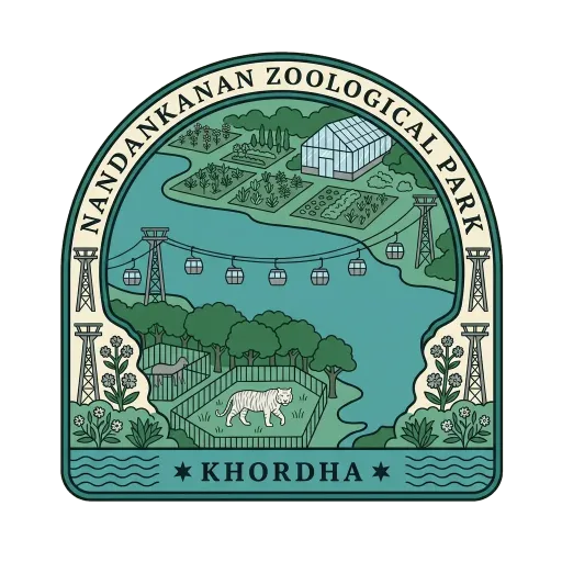 Nandankanan Zoological Park travel stamp