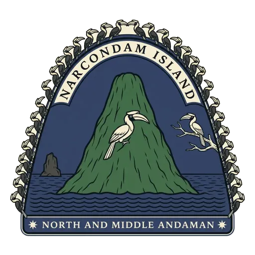 Narcondam Island travel stamp
