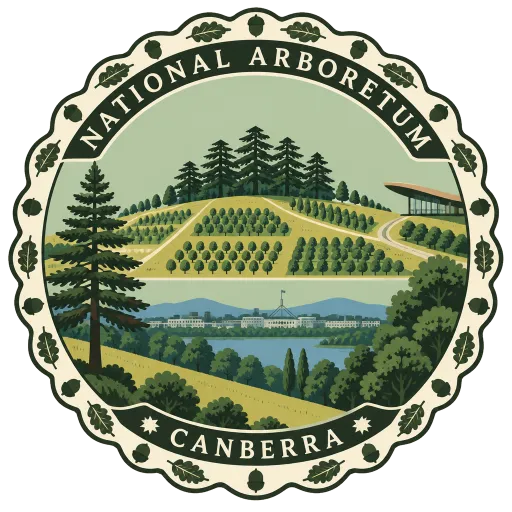 National Arboretum Canberra travel stamp