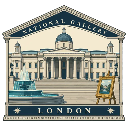 National Gallery travel stamp